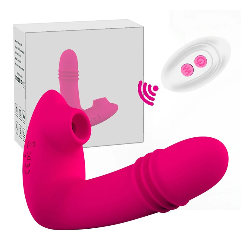 Wearable air-pulse clitoral vibrator with wireless remote control