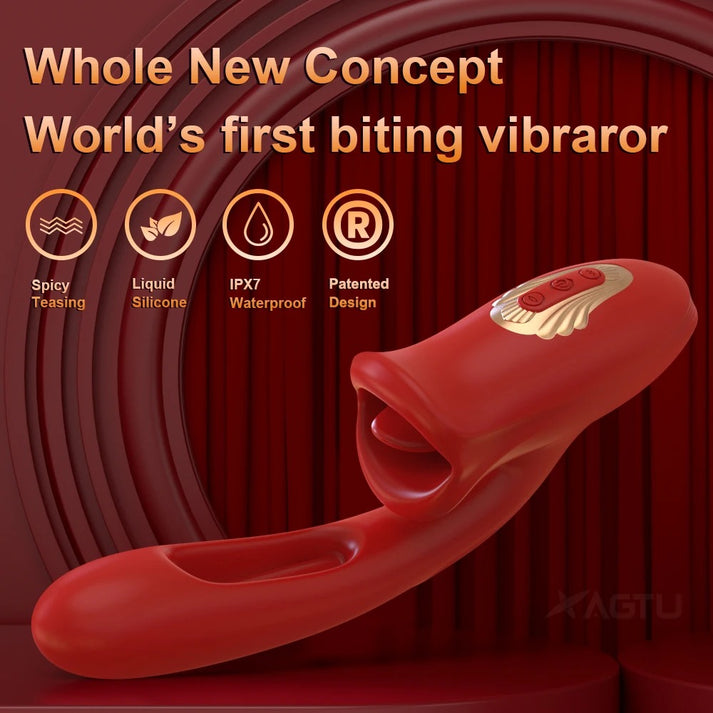 Powerful Tongue Licking Dildo Vibrator — view 2