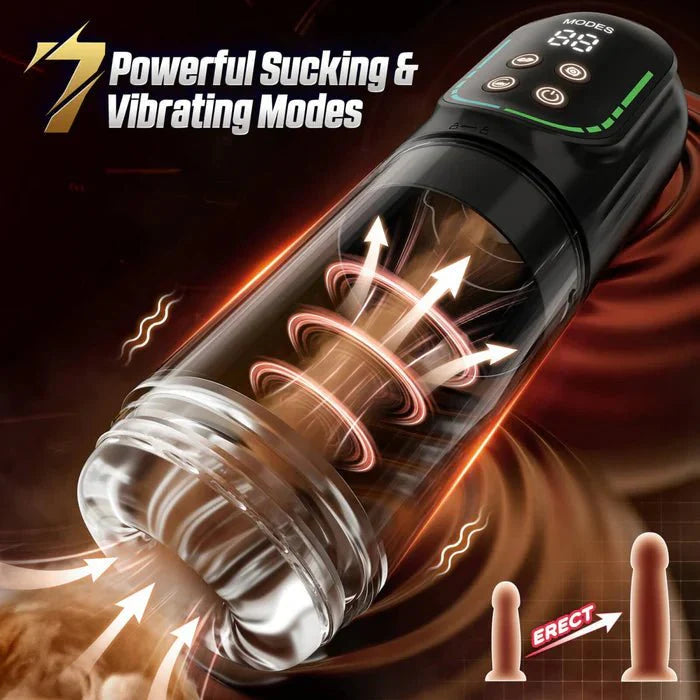 5 - in - 1 Automatic Thrusting & Sucking Male Masturbator - extra detail view