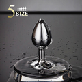 1pcs Metal Anal Plug with Gem Base - extra detail view