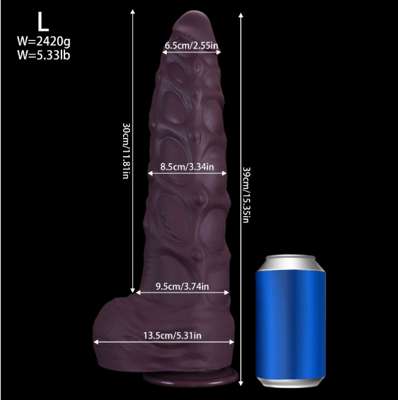 Oversized extra-thick silicone Seahorse shaped Dildo Anal Dildo — view 8