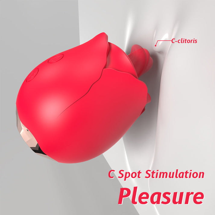 Rose tongue licking vibrating egg female vibrating adult sexual vibrator