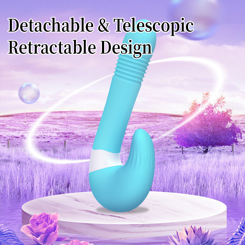 APP Controlled Long-Distance Interactive Detachable Telescopic Vibrator, Couple Shared Vibrating Wand for Women, Instant Pleasure Personal Massager