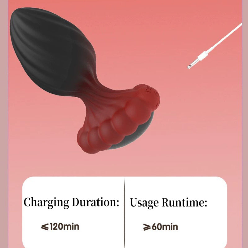 Tap-sensing glowing anal plug wireless portable massager
