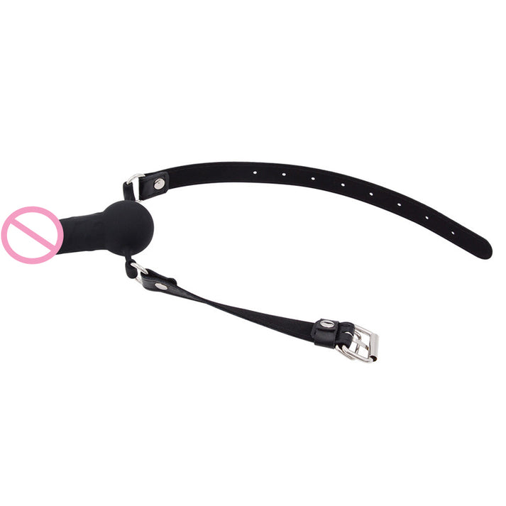 Leather Mouth Gag for Consensual Role Play — view 2