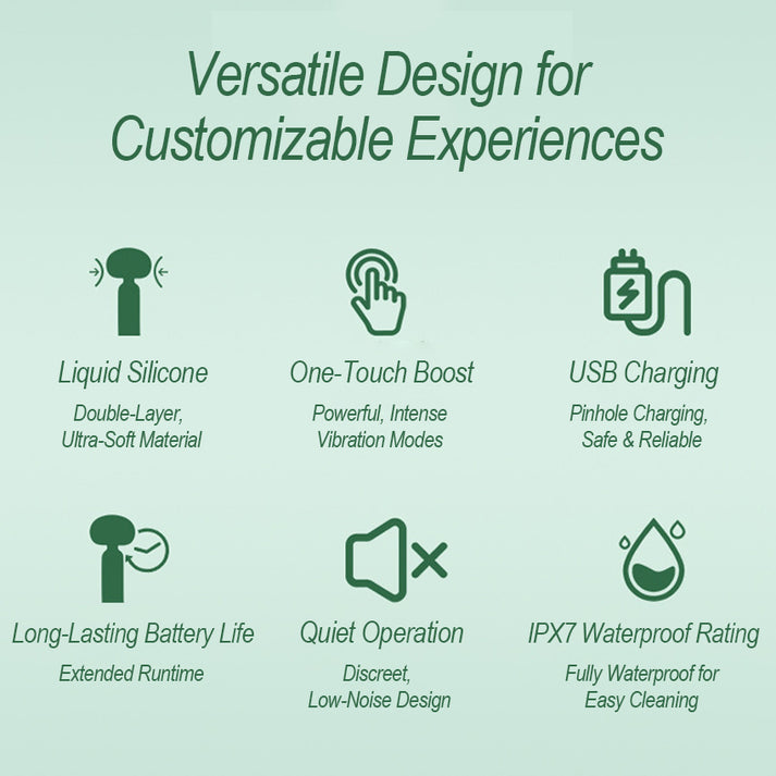 Multi-Mode Silicone Vibrator with Clitoral Stimulation — view 5
