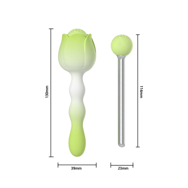 Mini Detachable Silicone Rose Vibration Massager — view 2