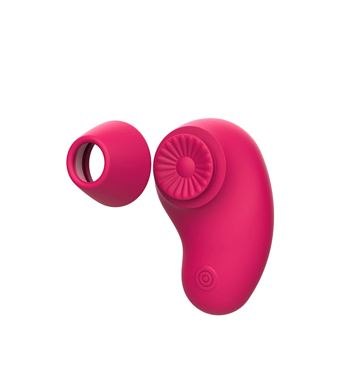 Mini double slap sucking vibrator