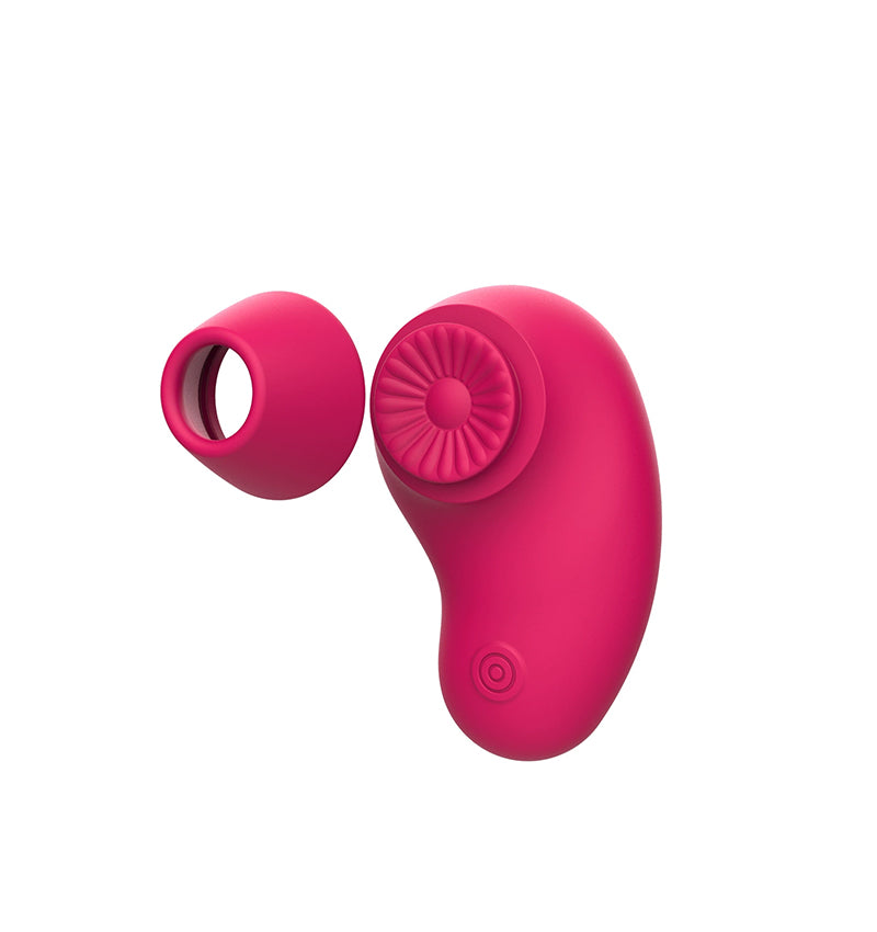 Mini double slap sucking vibrator