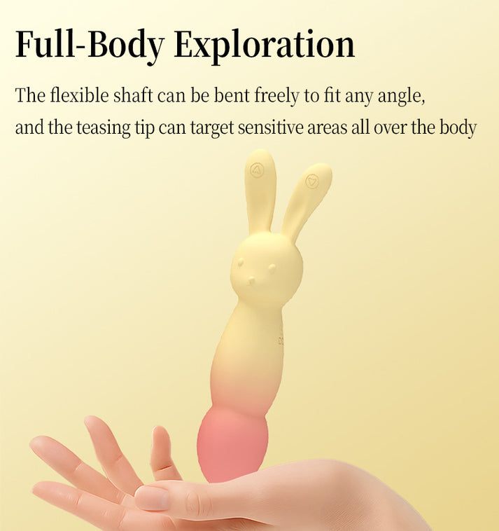 Fully coated silicone rabbit vibrator, soft and flexible, unisex use — view 2