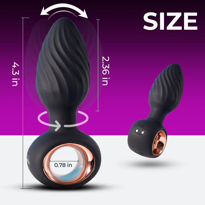 Ring Twist Anal Plug Vibrators - alternate view