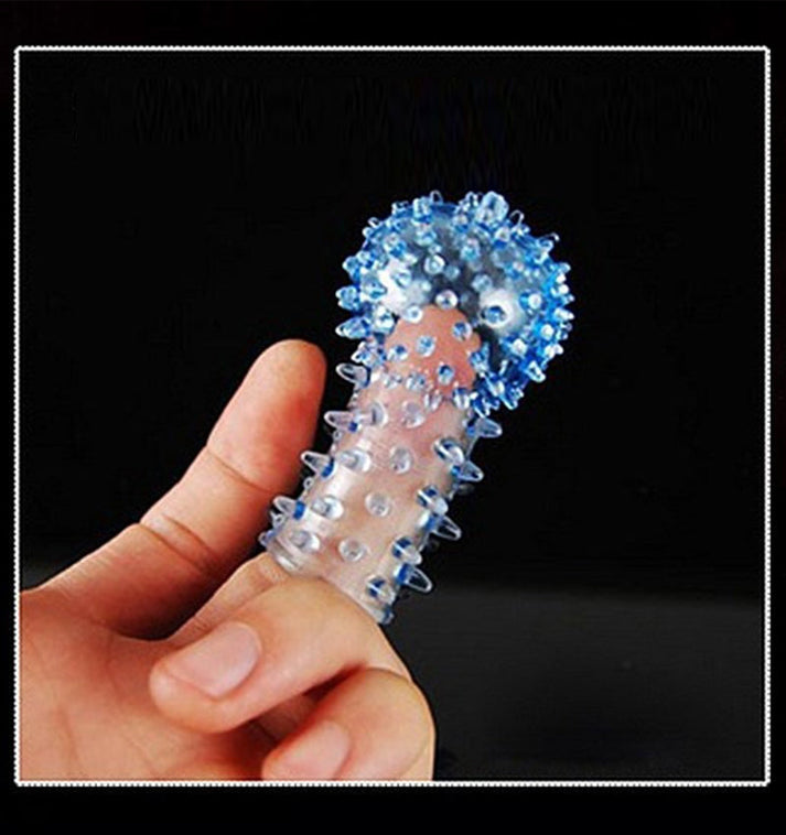 Textured Crystal Finger Sleeve, G-Spot Finger Cot for Women, Bullet Vibrator Cap Cover — view 6