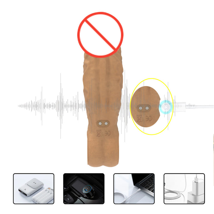 Liquid Silicone Telescoping Vibrator with Built-in 40°C Gentle Warming Function — view 3