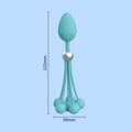 Men and women adult toys, couples shared posterior multi-bead anal plug, insertable vibrating — view 2