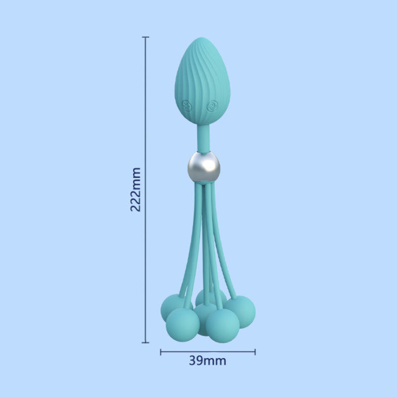 Men and women adult toys, couples shared posterior multi-bead anal plug, insertable vibrating — view 2