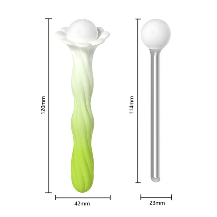 Mini Detachable Rotating Flower Silicone Massage Toy — view 4