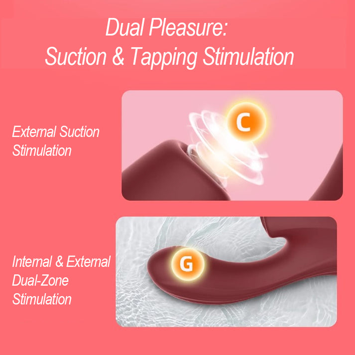 Silicone Vibrator with Suction & Clitoral Stimulation — view 7