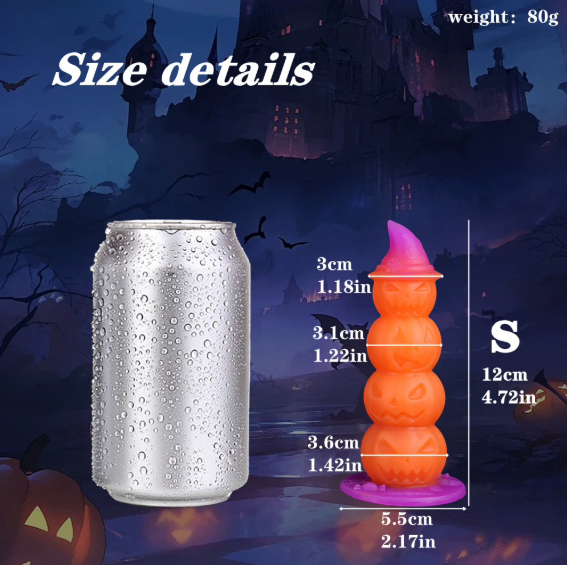 SM Halloween Pumpkin - Shaped Luminous Dildo - alternate view