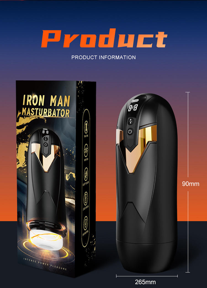 Fully Automatic Male Masturbators Thrusting Blow Job Sucking Rotating Cup Handsfree Masturbator for Body Use — view 3