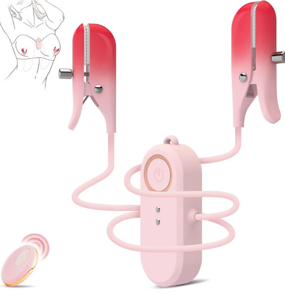 SM Electric Remote - Controlled Vibrating Nipple Clamp - detail view