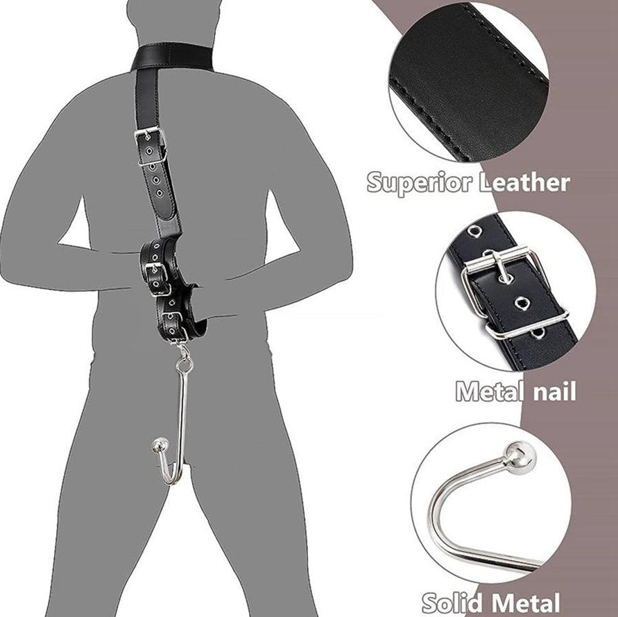 Premium Leather BDSM Anal Hook Bondage - product image
