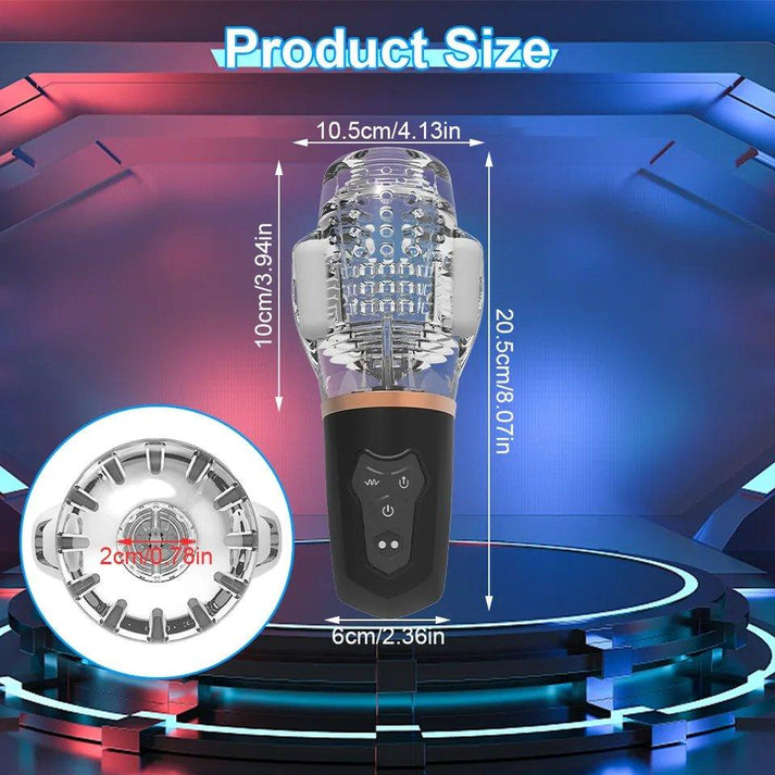 Black Automatic Male Masturbator Stroker Vibrator Men Sex Toys — view 4