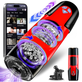 New Dark Knight 5 in 1 APP Thrusting & Rotating Male Masturbator