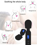 Wireless Personal Powerful Silicone Wand Massager - detail view