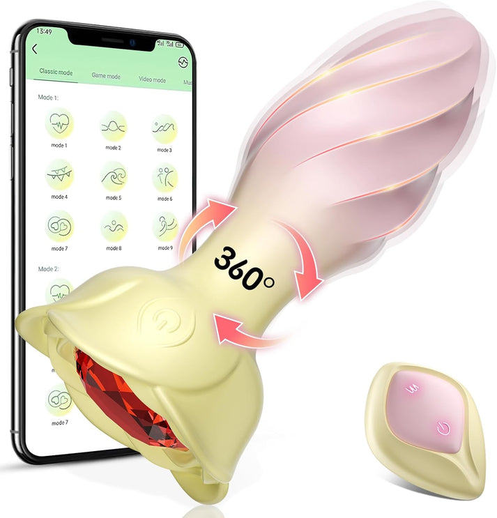 APP & Remote Control Vibrating Anal Plug | 10 Modes | - alternate gallery view