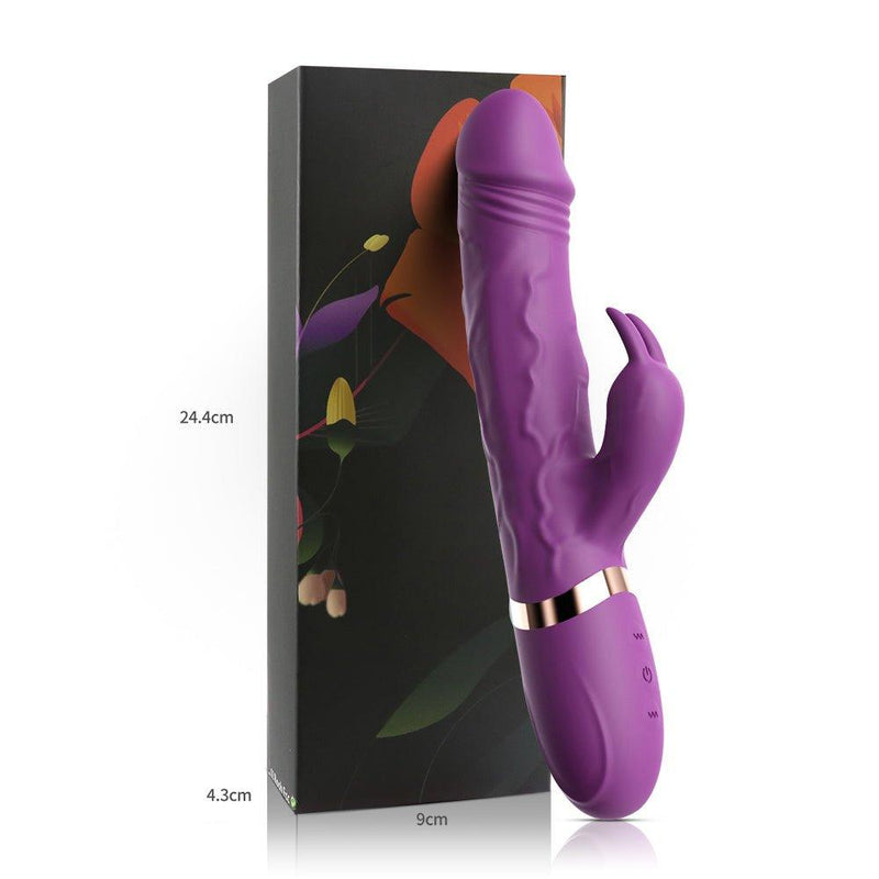 10-speed G-spot rabbit vibrator with clitoral arm