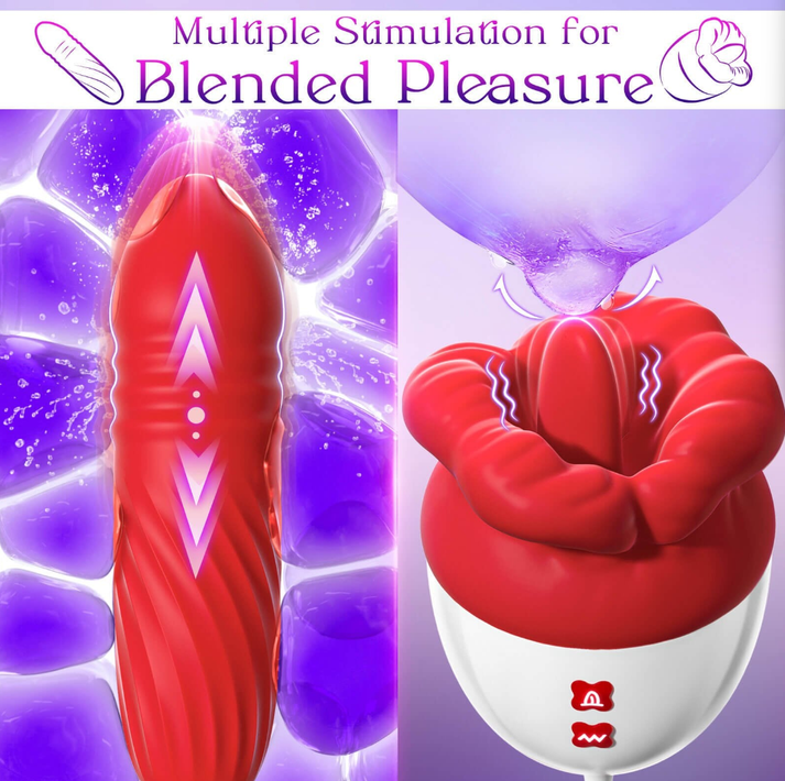 Rose Kiss and Bitting Thrusting Clitoris and G-Spot Vibrator — view 2