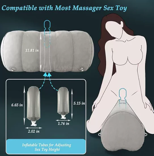 Heart Shaped Inflatable Bedroom Dildo ，upsize Pillow with - additional view