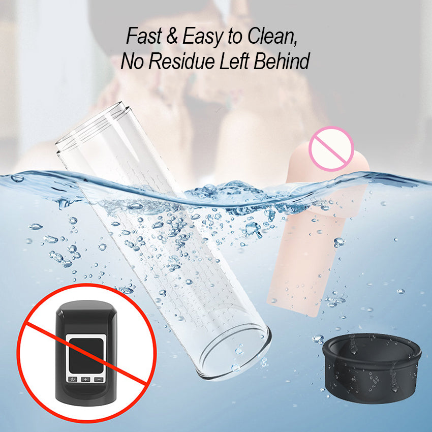 ABS & TPE Training Masturbator with Suction Modes & LCD Display