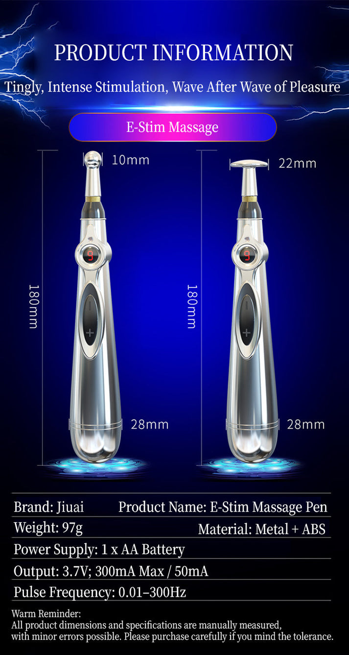 Electric Vibrating Wand with E-Stim & Multi-Frequency, Rechargeable Massager for Women — view 6