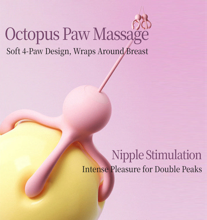 Octopus Breast Vibrator, Female Chest & Nipple Stimulation Massager — view 7