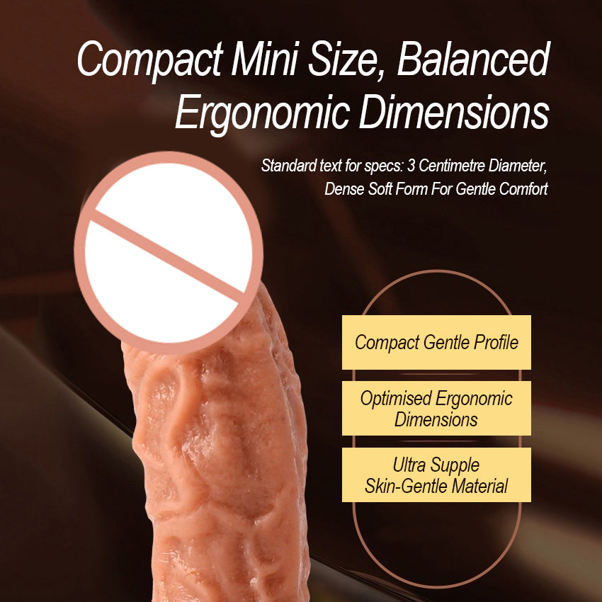 Solid Textured Intimate Massage Shaft, Skin-Gentle Realistic Contour Personal Relaxation Massager for Women