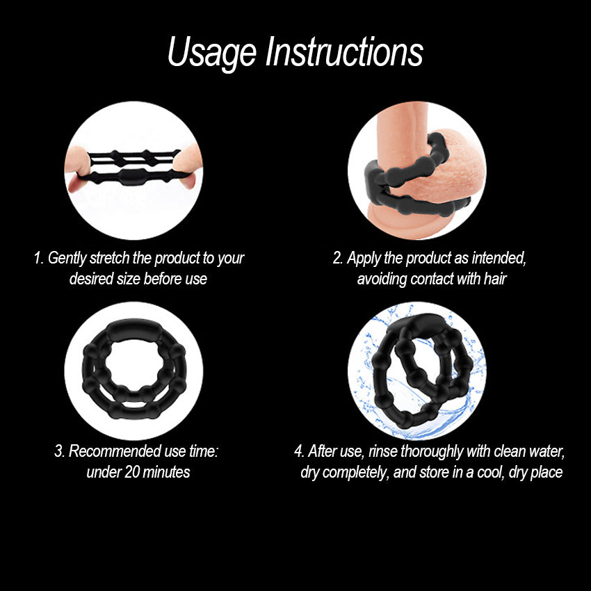 Adjustable Silicone Training Masturbator Ring with Textured Surface