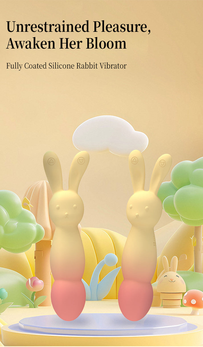 Fully coated silicone rabbit vibrator, soft and flexible, unisex use — view 5
