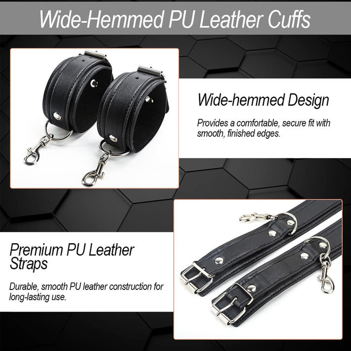 PU Leather Bondage Set – Wrist & Waist Cuff Combo