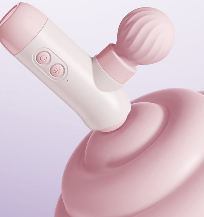 Dual-headed Tongue-Licking Vibrating Massager with Fascia Gun Function, USB Rechargeable — view 6