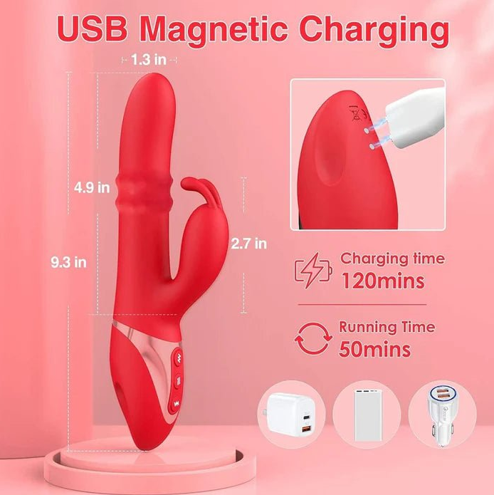 Rabbit 24-Beaded Thrusting G-Spot Vibrator with Clitoral Stimulator — view 5