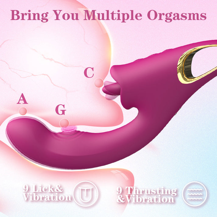 Tongue licking vibrator G-spot adult feminine products female masturbation — view 4