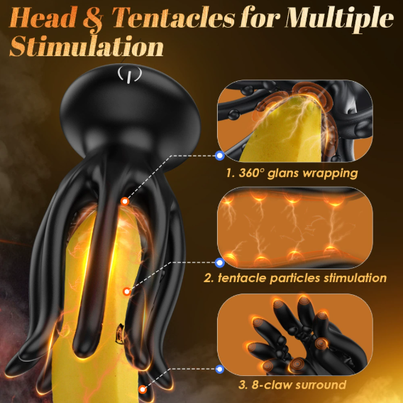 Cuttlefish Shaped Male Penis Trainer - detail view