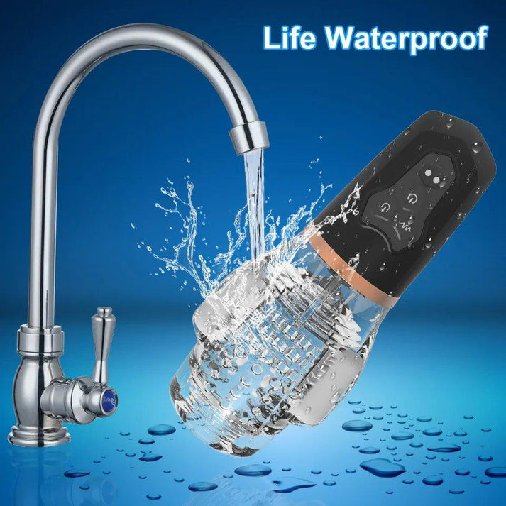 Black Automatic Male Masturbator Stroker Vibrator Men Sex Toys — view 5