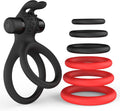 7 Different Sizes Soft Silicone Penis Ring with Vibration - product detail image