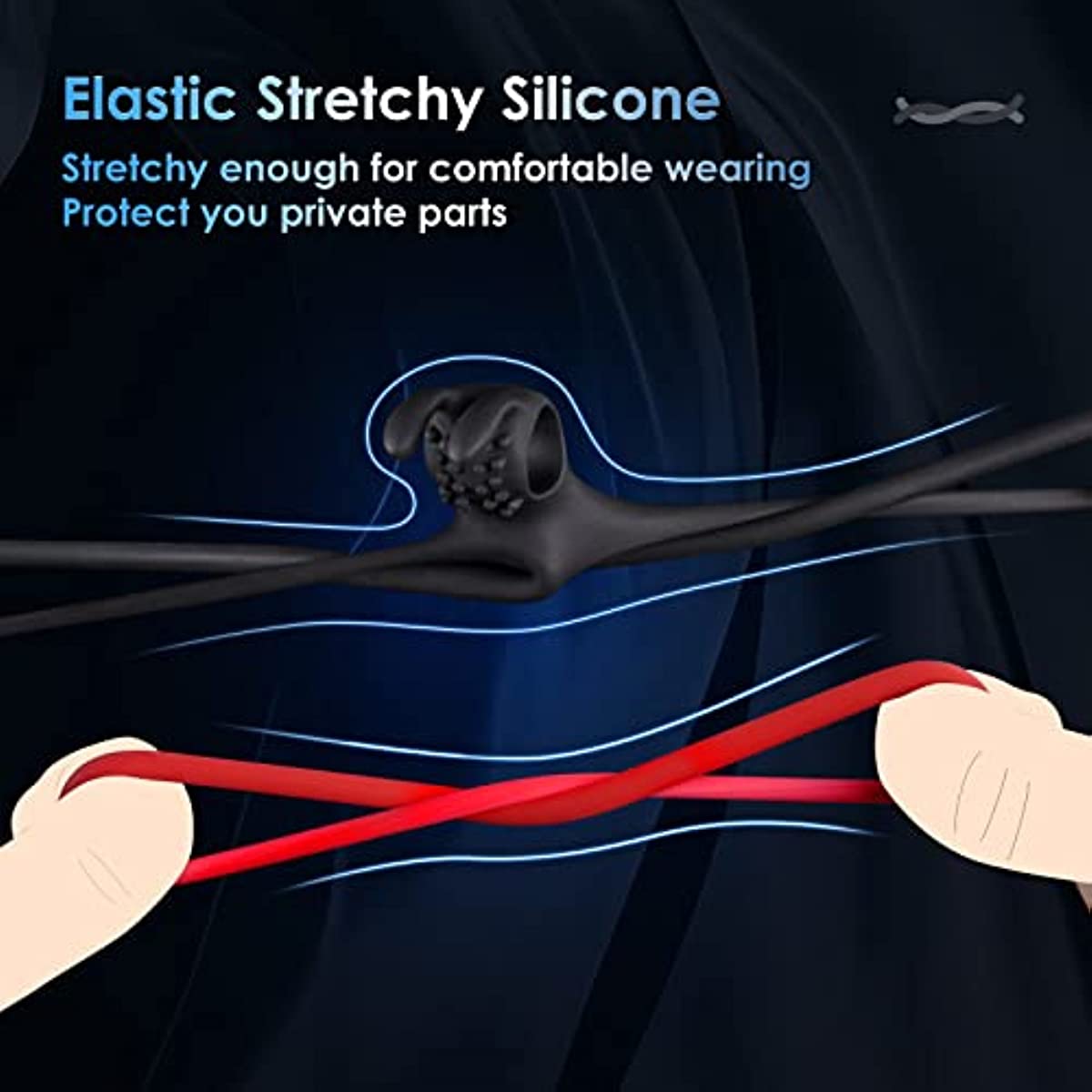 7 Different Sizes Soft Silicone Penis Ring with Vibration - additional view