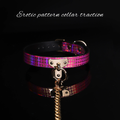 Sm Rose Color Patterned Lustrous Texture Traction Collar - alternate view