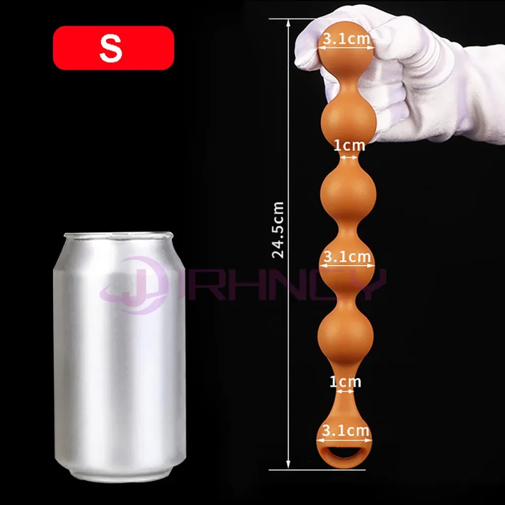 S-XXL Anal Beads Huge 9cm Anal Plug Soft Liquid Silicone Butt Plug Fisting Anal Balls Sex Toys — view 7