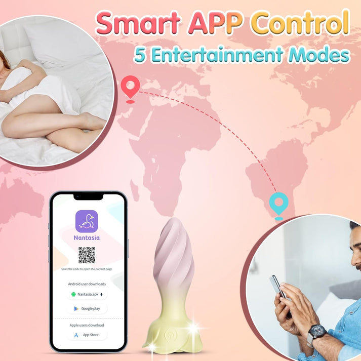 APP & Remote Control Vibrating Anal Plug | 10 Modes | - detail view