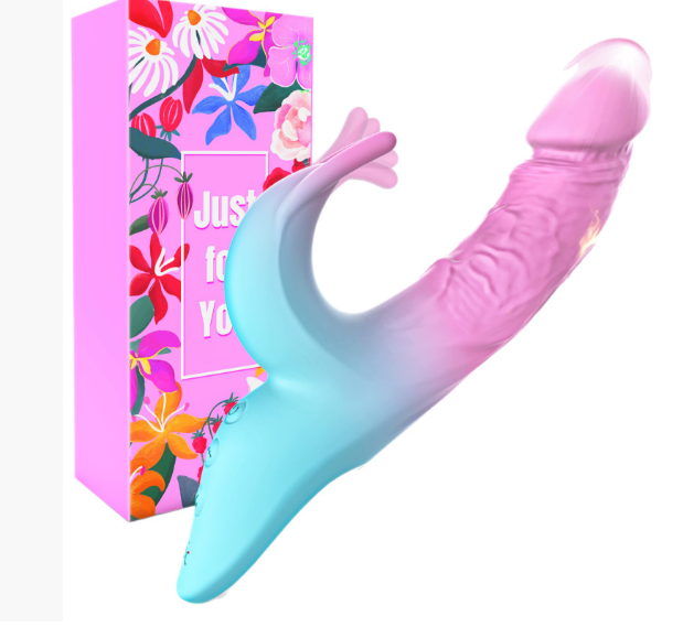 Pink and blue gradient G-spot APP dildo vibrators — view 2